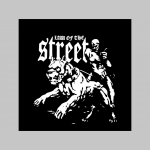 Law of The Street  čierne teplákové kraťasy s tlačeným logom